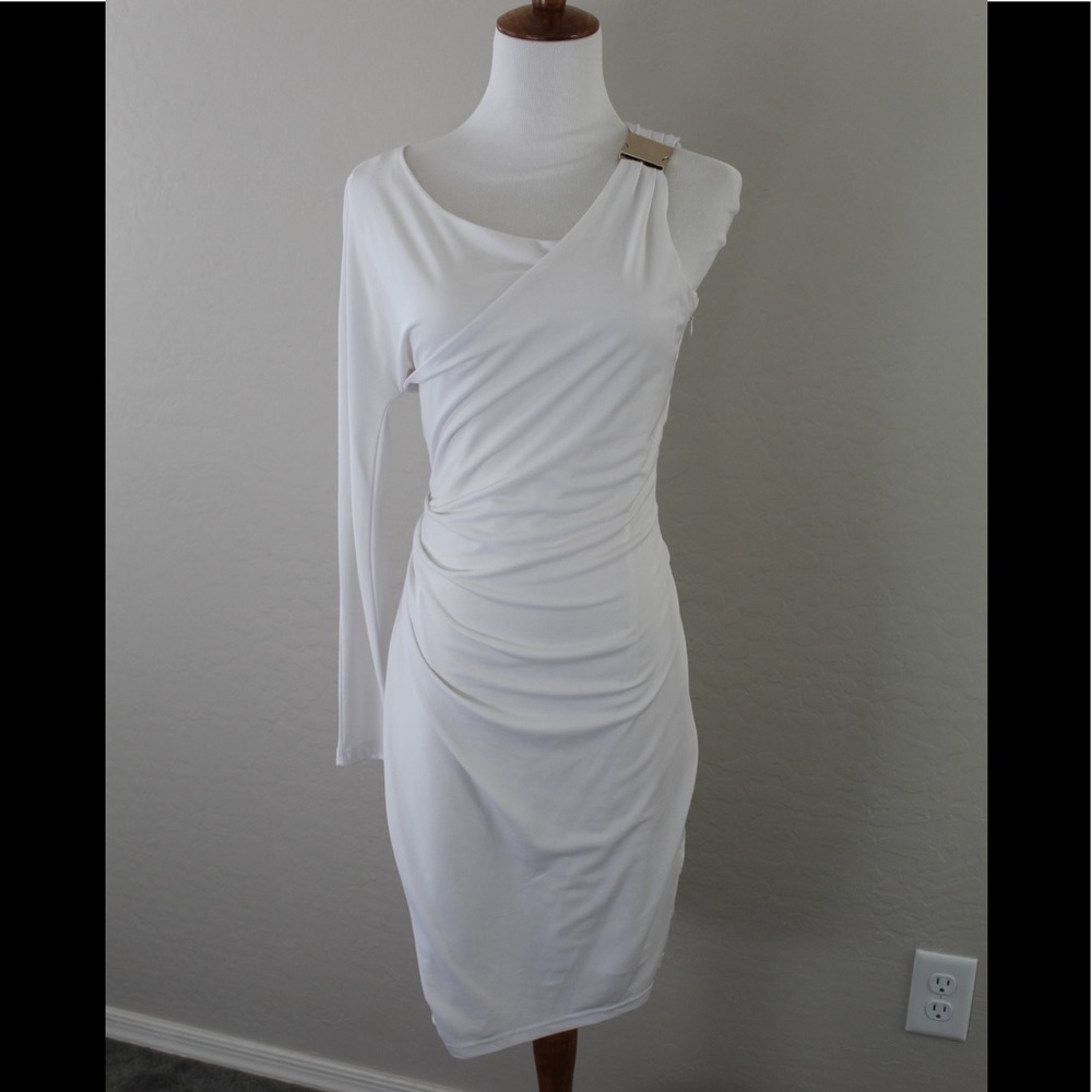 Off white one shouldered dress size medium